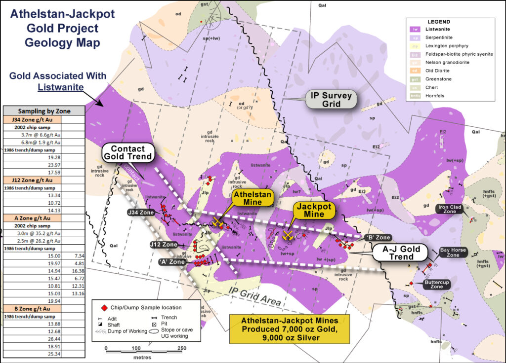 Belmont Resources A-J Mineralized Trends and Gold Mines