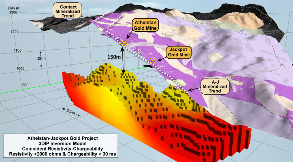 A-J-trend-coincident resistivity-chargeability anomaly-Section