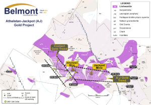 Belmont Resources A-J Gold Project Property Map