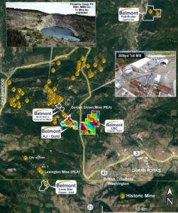 Belmont Resources Properties Map
