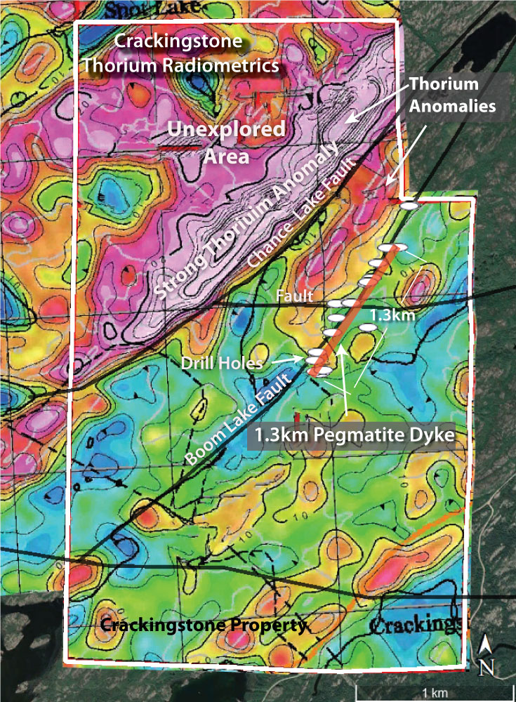 Belmont Resources 1.3km pegmatite dyke